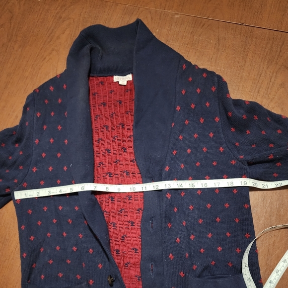 Merona Navy and Red Knit Sweater - Picture 4 of 11